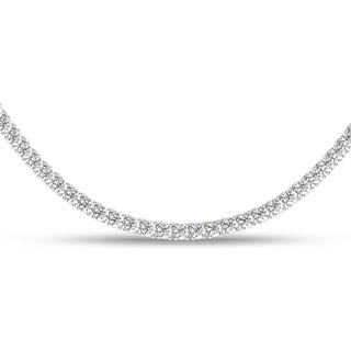 7.00 Carat T.W. Round-cut Lab Grown Diamond ( G-H/VS ) 14K Gold Necklace