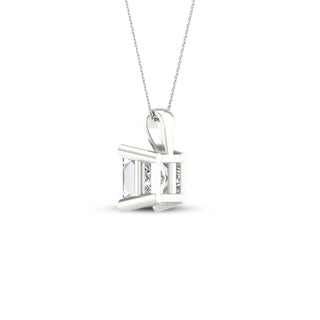 2.00 Carat T.W. Princess-cut Lab Grown Diamond ( G-H/VS ) 14K Gold Pendant with Box Chain