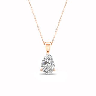 1.00 Carat T.W. Pear-cut Lab Grown Diamond ( G-H/VS ) 14K Gold Pendant with Box Chain