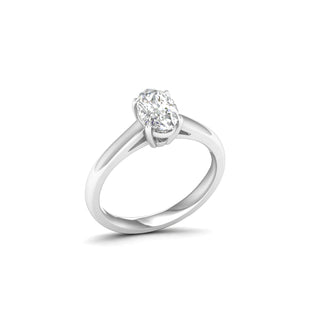 1.00 Carat T.W. Oval-cut Lab Grown Diamond ( G-H/VS ) 14K Gold Solitaire Ring