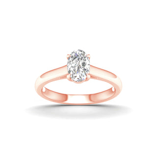 1.00 Carat T.W. Oval-cut Lab Grown Diamond ( G-H/VS ) 14K Gold Solitaire Ring