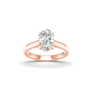 2.00 Carat T.W. Oval-cut Lab Grown Diamond ( G-H/VS ) 14K Gold Solitaire Ring