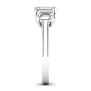 2.00 Carat T.W. Emerald-cut Lab Grown Diamond ( G-H/VS ) 14K Gold 3 Stone Ring