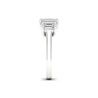 5.00 Carat T.W. Emerald-cut Lab Grown Diamond ( G-H/VS ) 14K Gold 3 Stone Ring