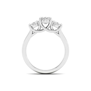 5.00 Carat T.W. Oval-cut Lab Grown Diamond ( G-H/VS ) 14K Gold 3 Stone Ring