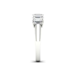 2.00 Carat T.W. Emerald-cut Lab Grown Diamond ( G-H/VS ) 14K Gold 5 Stone Ring