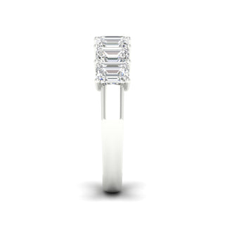 3 1/2 Carat T.W. Emerald-cut Lab Grown Diamond ( G-H/VS ) 14K Gold 7 Stone Ring