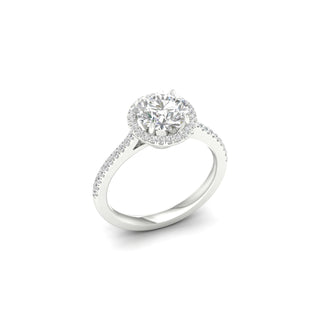 2 1/4 Carat T.W. Round-cut Lab Grown Diamond ( G-H/VS ) 14K Gold Halo Ring