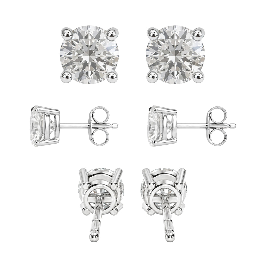 0.25 ctw Round 3-Pair Stud Earrings