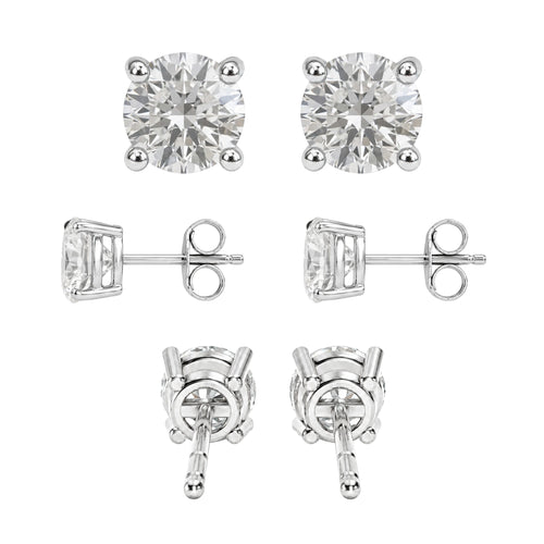 0.25 ctw Round 3-Pair Stud Earrings