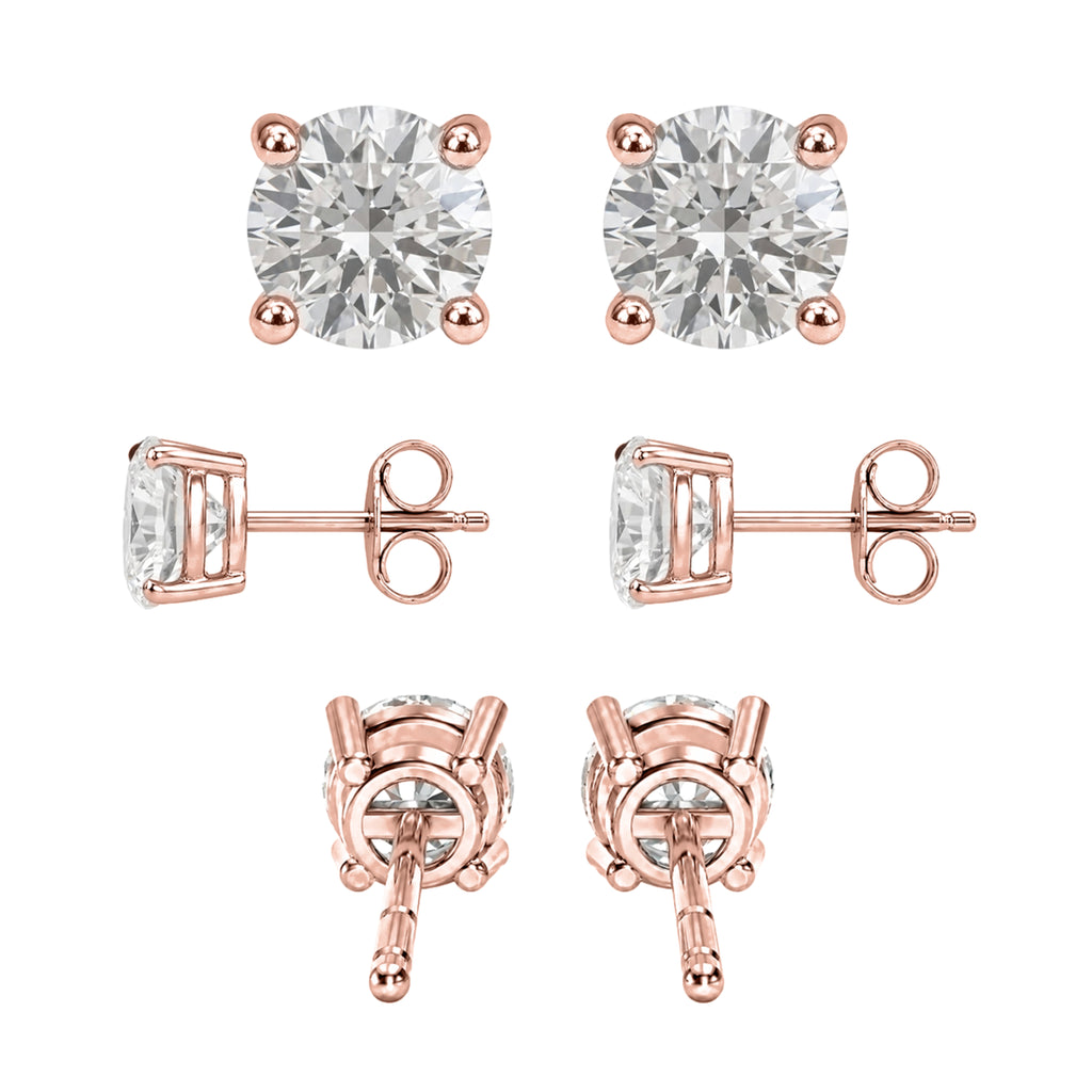 0.25 ctw Round 3-Pair Stud Earrings