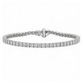 2.00 - 12.00 Carat Carat T.W. Round-cut Lab Grown Diamond (F/VS+) 14K Gold Bracelet - Assorted Colors & Carat