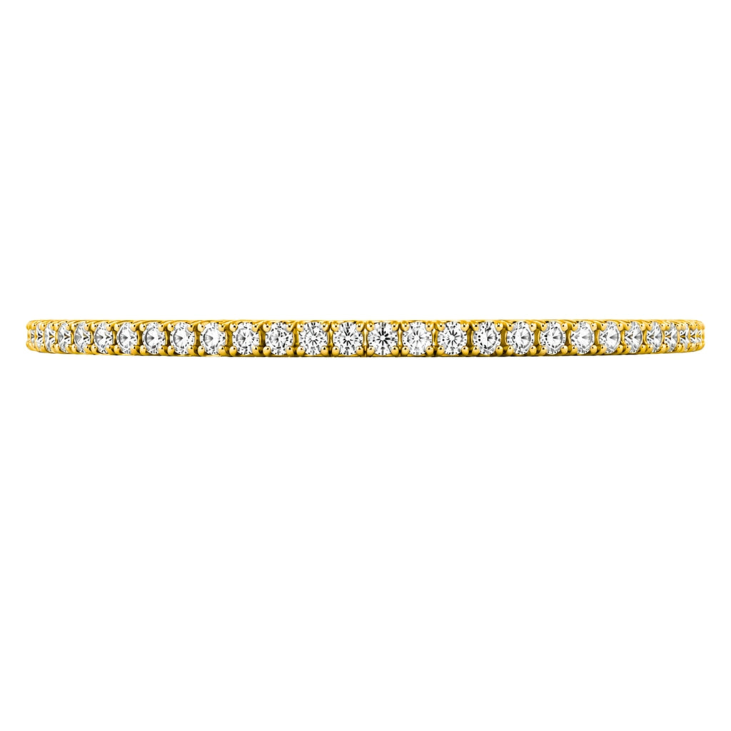 2.00 - 12.00 Carat Carat T.W. Round-cut Lab Grown Diamond (F/VS+) 14K Gold Bracelet - Assorted Colors & Carat