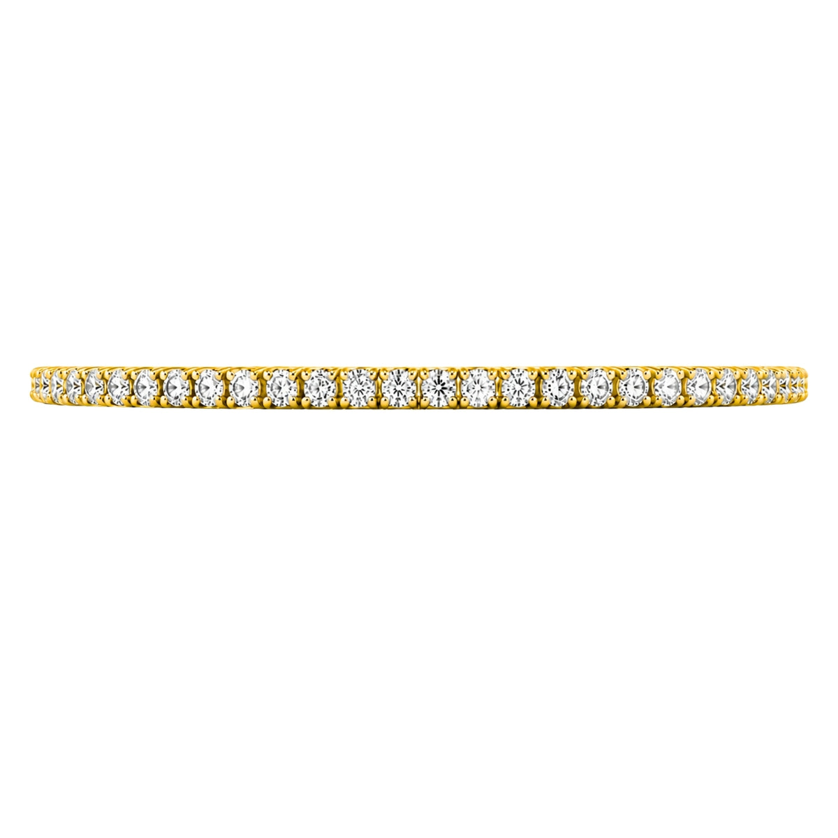 2.00 - 12.00 Carat Carat T.W. Round-cut Lab Grown Diamond (F/VS+) 14K Gold Bracelet - Assorted Colors & Carat