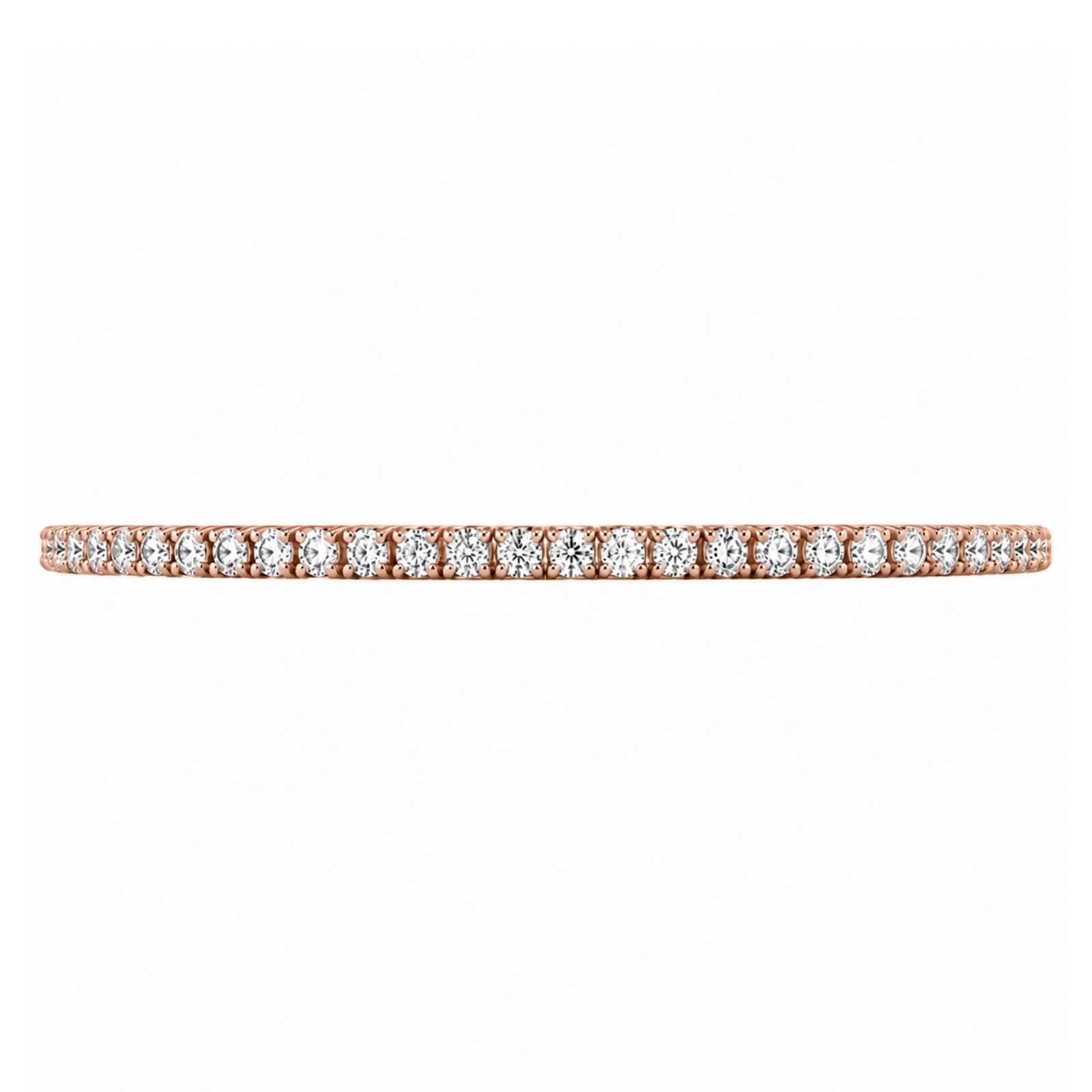 2.00 - 12.00 Carat Carat T.W. Round-cut Lab Grown Diamond (F/VS+) 14K Gold Bracelet - Assorted Colors & Carat