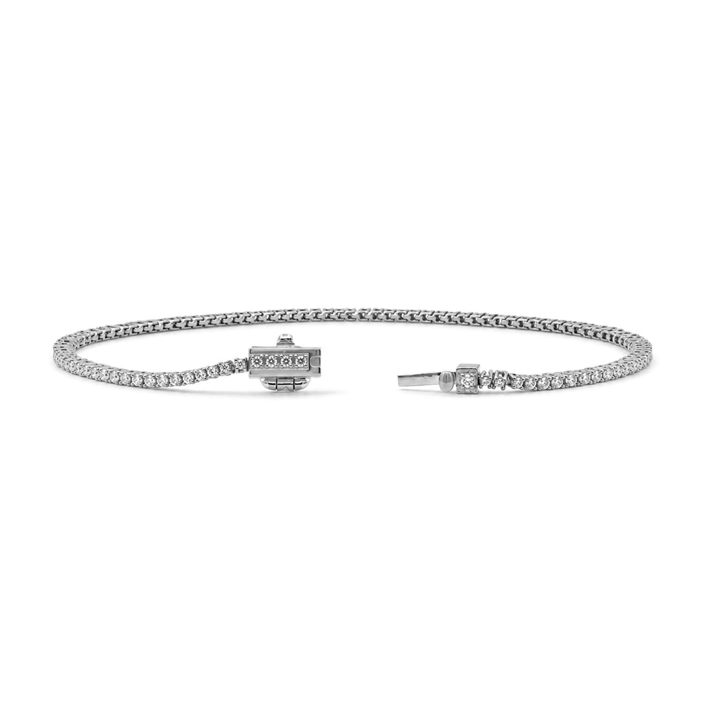 Diamonair Lab Grown Diamond (F/VS+) 1.00 carat Round cut Sterling Silver Tennis Bracelet - Sterling Silver