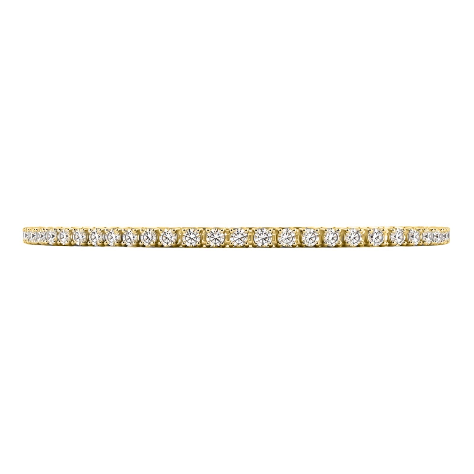 Diamonair Lab Grown Diamond (F/VS+) 2.00 carat Round cut Sterling Silver Tennis Bracelet - Sterling Silver | Gold over Silver