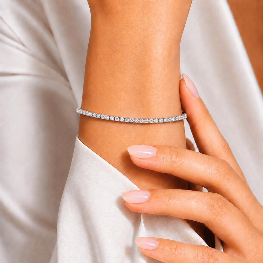 Diamonair Tennis Bracelet Set - Lab Grown Diamond Sterling Silver Tennis Bracelet