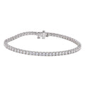 Diamonair Lab Grown Diamond (F/VS+) 5.00 carat Round cut Sterling Silver Tennis Bracelet - Sterling Silver | Gold over Silver