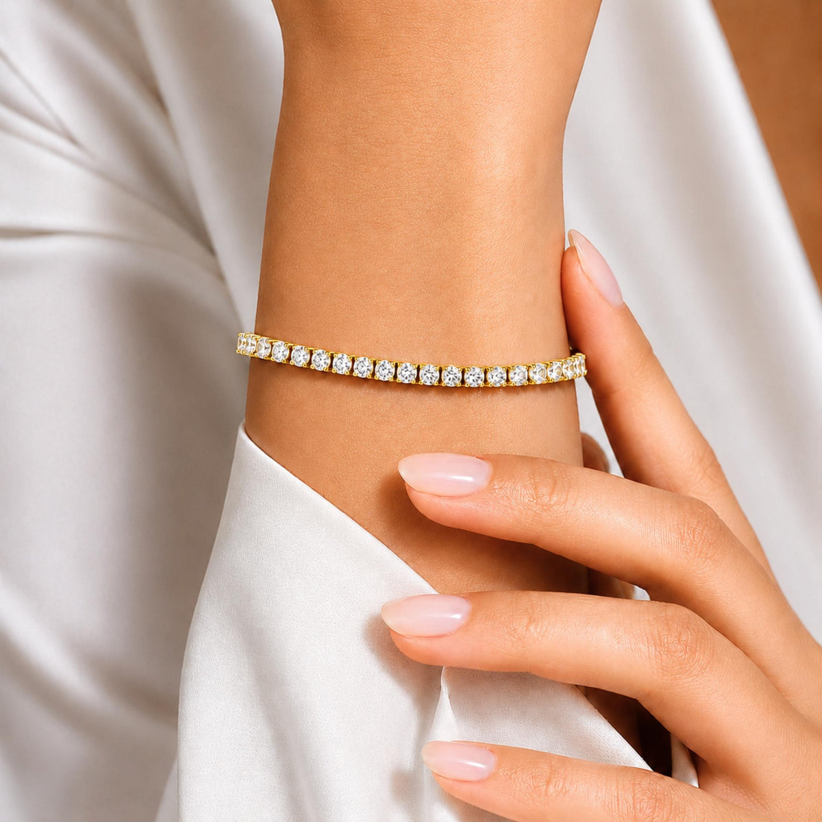 Diamonair Tennis Bracelet Set - Lab Grown Diamond Sterling Silver Tennis Bracelet