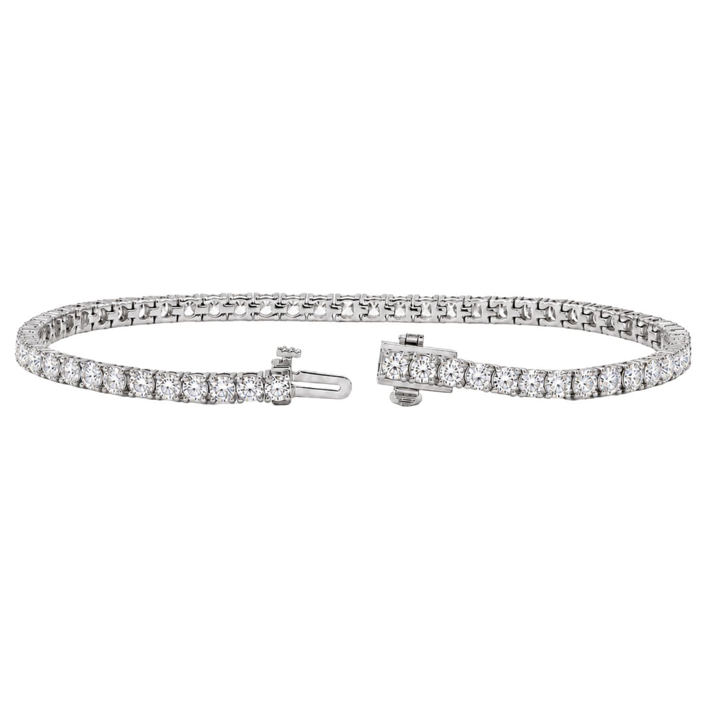 Diamonair Lab Grown Diamond (F/VS+) 7.00 carat Round cut Sterling Silver Tennis Bracelet - Sterling Silver | Gold over Silver
