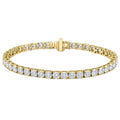 Diamonair Lab Grown Diamond (F/VS+) 10.00 carat Round cut Sterling Silver Tennis Bracelet - Sterling Silver | Gold over Silver