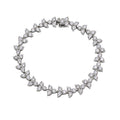 Diamonair Lab Grown Diamond (F/VS+) 10.00 carat Round cut Sterling Silver Link Bracelet - Sterling Silver | Gold over Silver