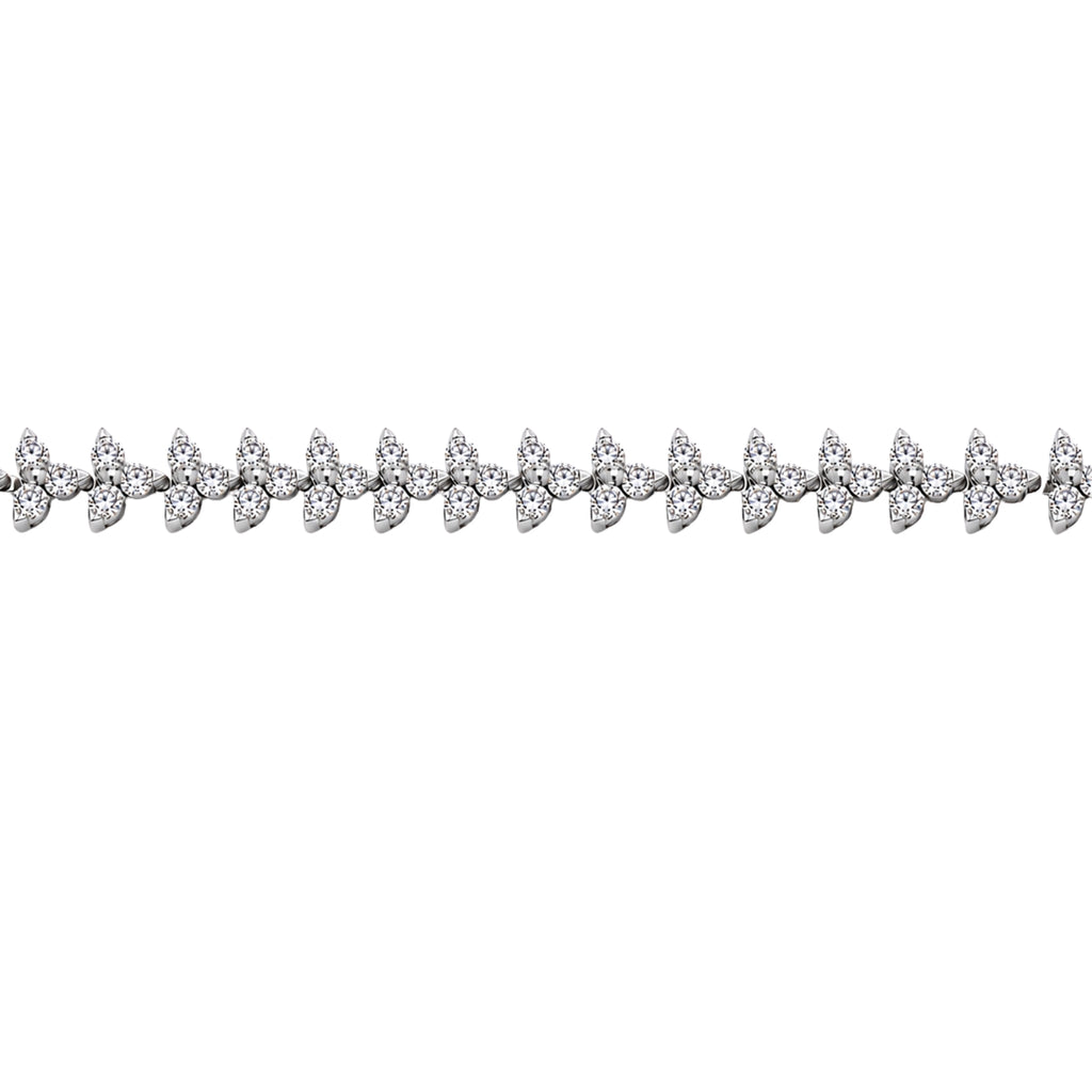 Diamonair Lab Grown Diamond (F/VS+) 10.00 carat Round cut Sterling Silver Link Bracelet - Sterling Silver | Gold over Silver