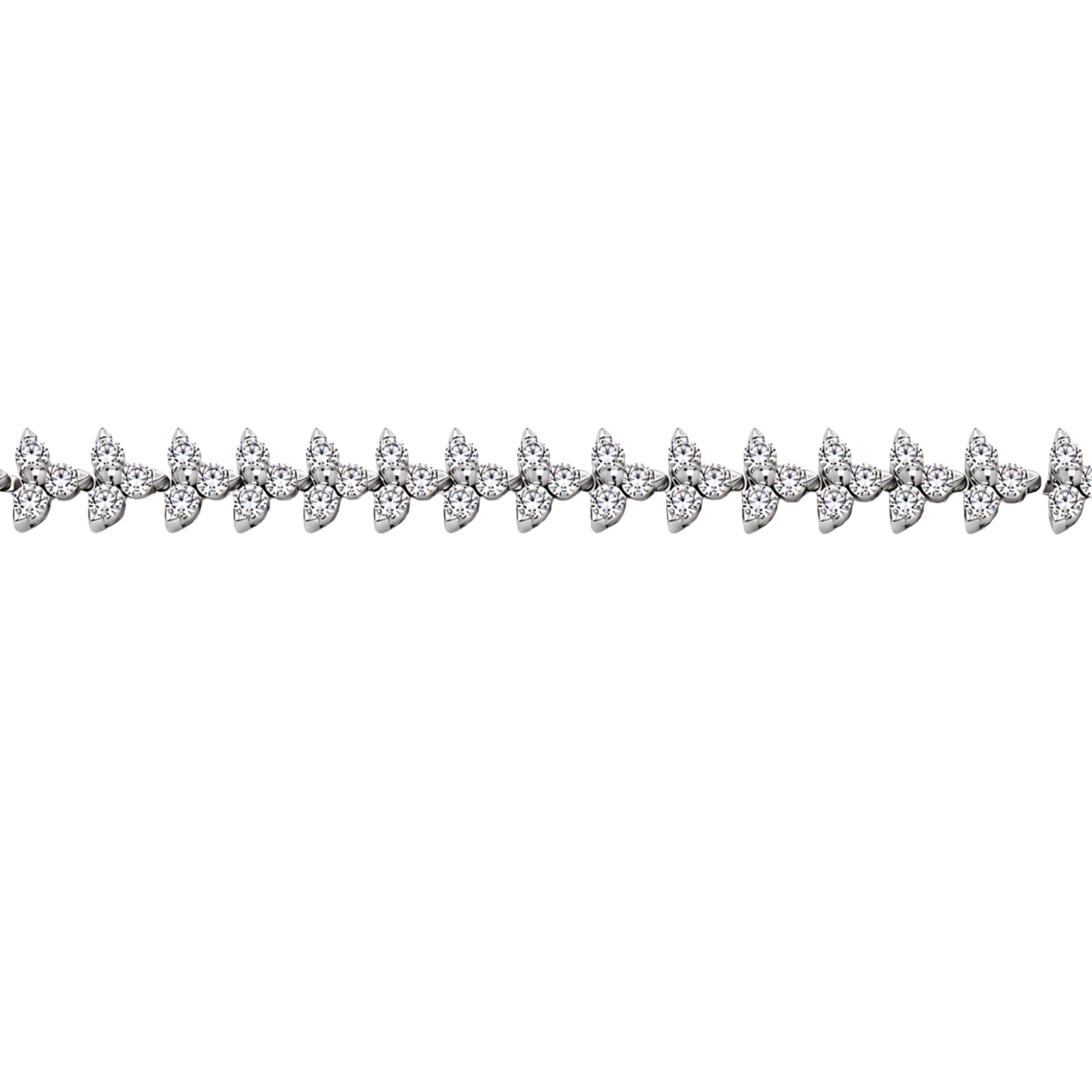 Diamonair Lab Grown Diamond (F/VS+) 10.00 carat Round cut Sterling Silver Link Bracelet - Sterling Silver | Gold over Silver