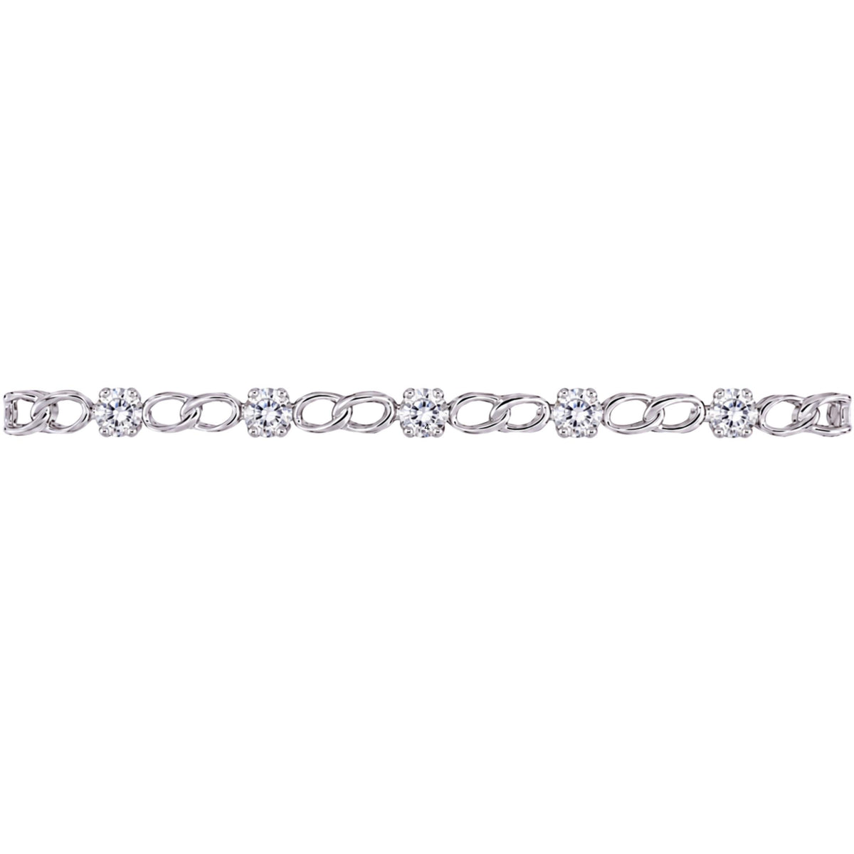 Diamonair Link Bracelet Set - Lab Grown Diamond Sterling Silver Link Bracelet