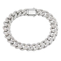 Diamonair Lab Grown Diamond (F/VS+) 5.00 carat Round cut Sterling Silver Link Bracelet - Sterling Silver | Gold over Silver