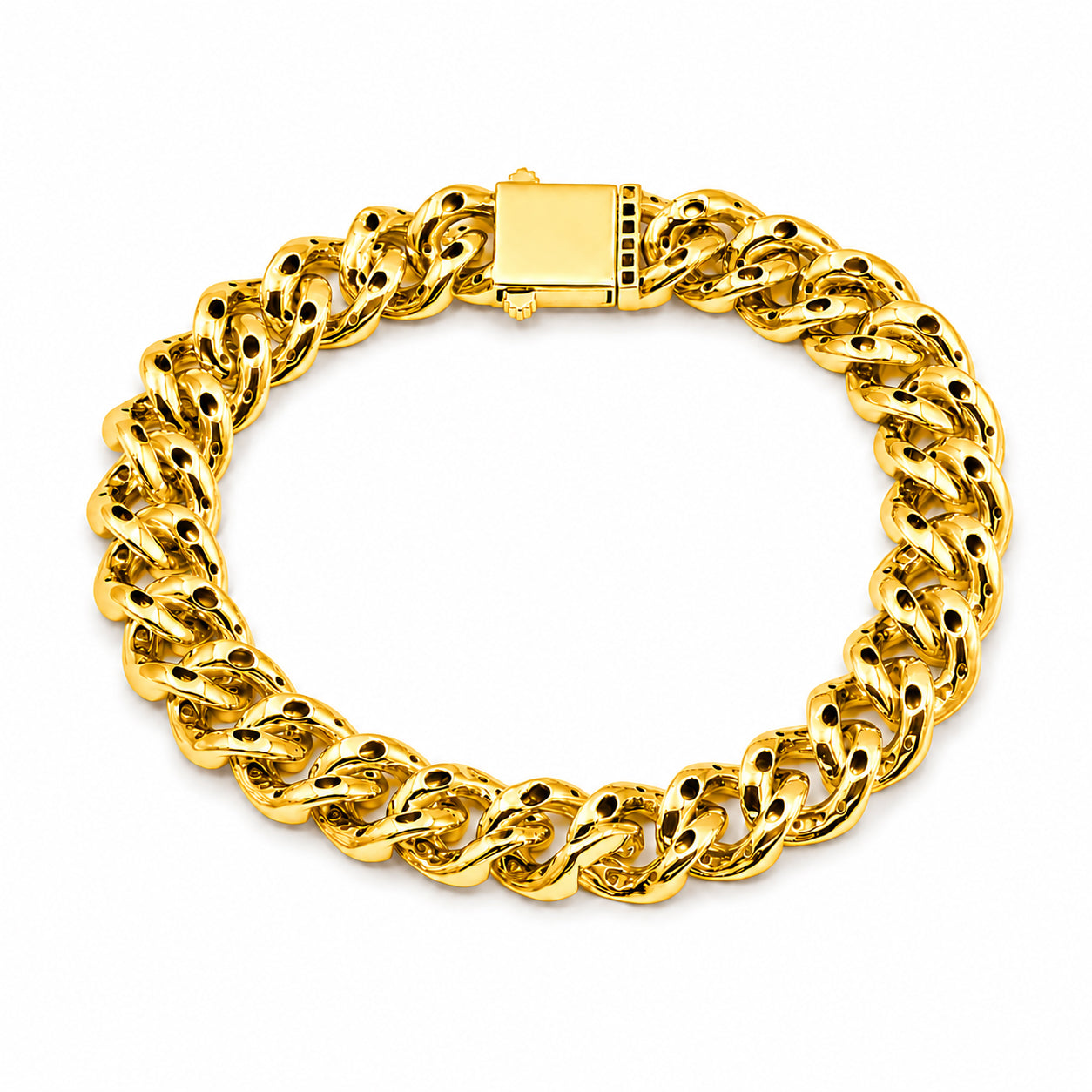 Diamonair Lab Grown Diamond (F/VS+) 5.00 carat Round cut Sterling Silver Link Bracelet - Sterling Silver | Gold over Silver