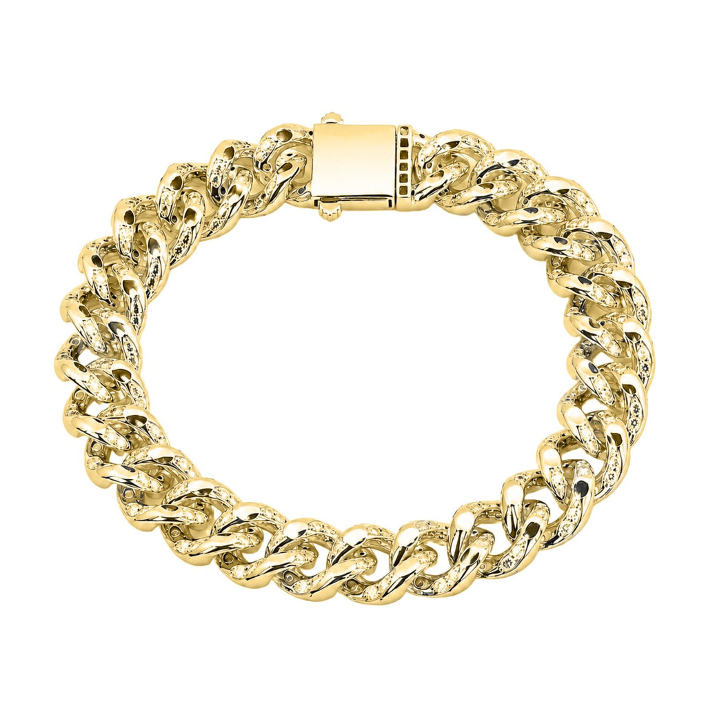 Diamonair Lab Grown Diamond (F/VS+) 5.00 carat Round cut Sterling Silver Link Bracelet - Sterling Silver | Gold over Silver