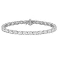 2.00-12.00 Carat T.W. Oval-cut Lab Grown Diamond (F/VS) 14K Gold Tennis Bracelet - Assorted Colors & Carat