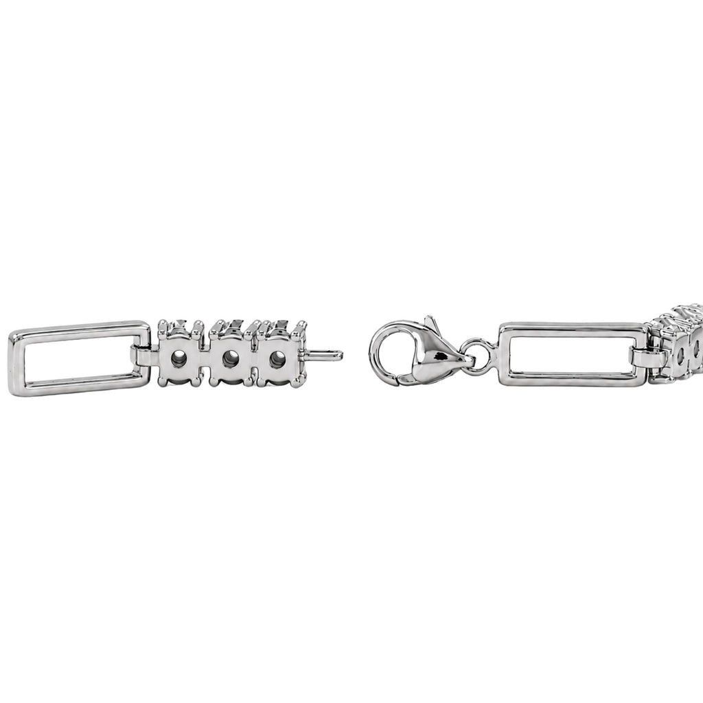 Diamonair Lab Grown Diamond (F/VS+) 5.00 carat Round cut Sterling Silver Link Bracelet - Sterling Silver