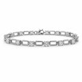 Diamonair Lab Grown Diamond (F/VS+) 3.00 carat Round cut Sterling Silver Link Bracelet - Sterling Silver | Gold over Silver