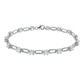 Diamonair Lab Grown Diamond (F/VS+) 3.00 carat Round cut Sterling Silver Link Bracelet - Sterling Silver | Gold over Silver