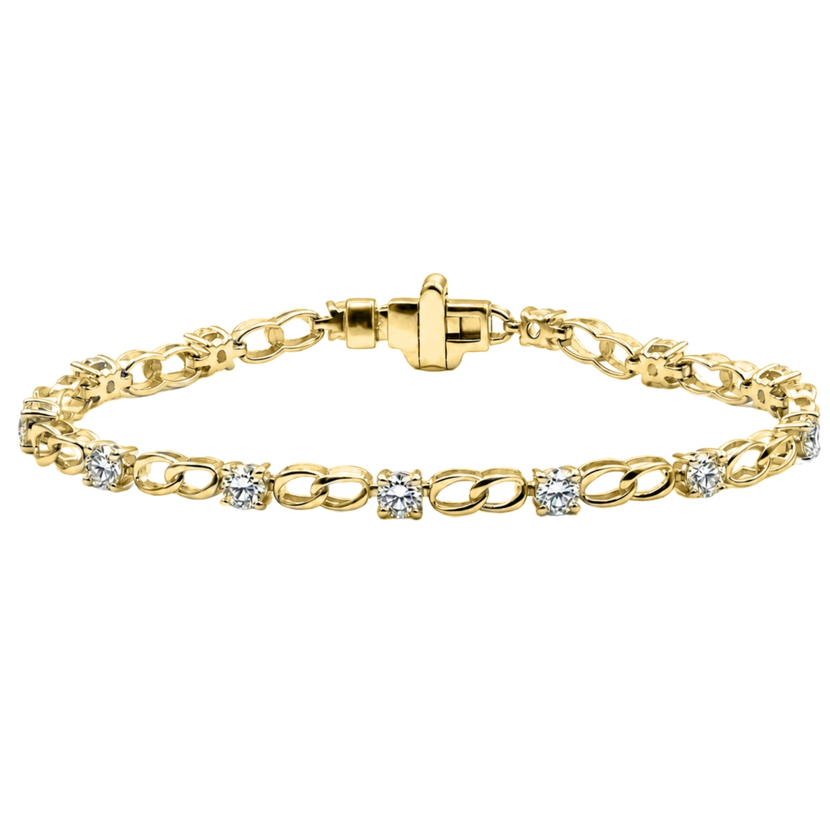 3 ctw Round Chain Bracelet
