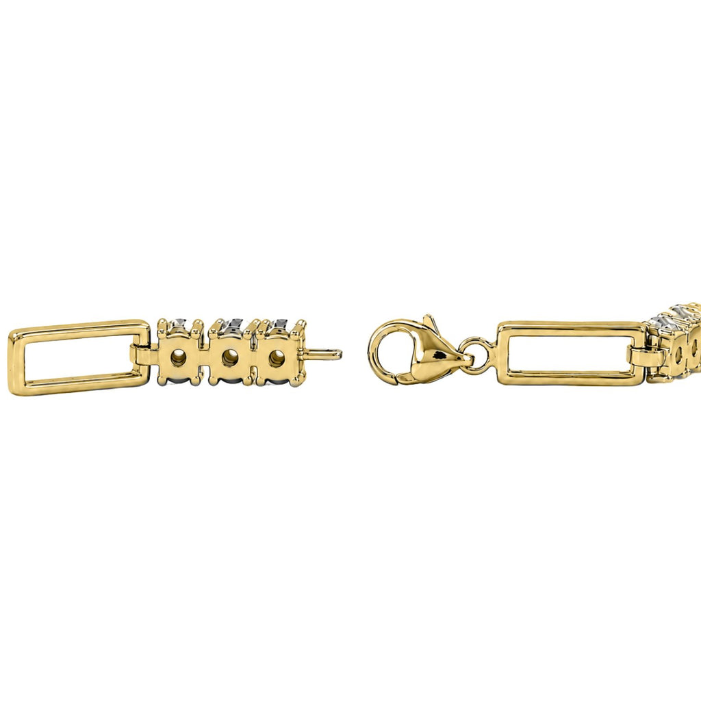 Diamonair Lab Grown Diamond (F/VS+) 5.00 carat Round cut Sterling Silver Link Bracelet - Sterling Silver