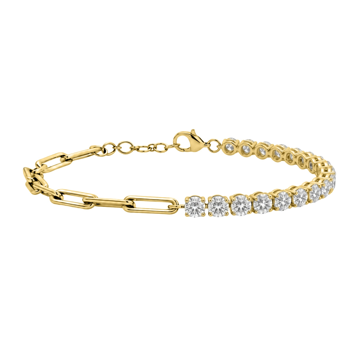 3 ctw Mixed Cut Chain Bracelet