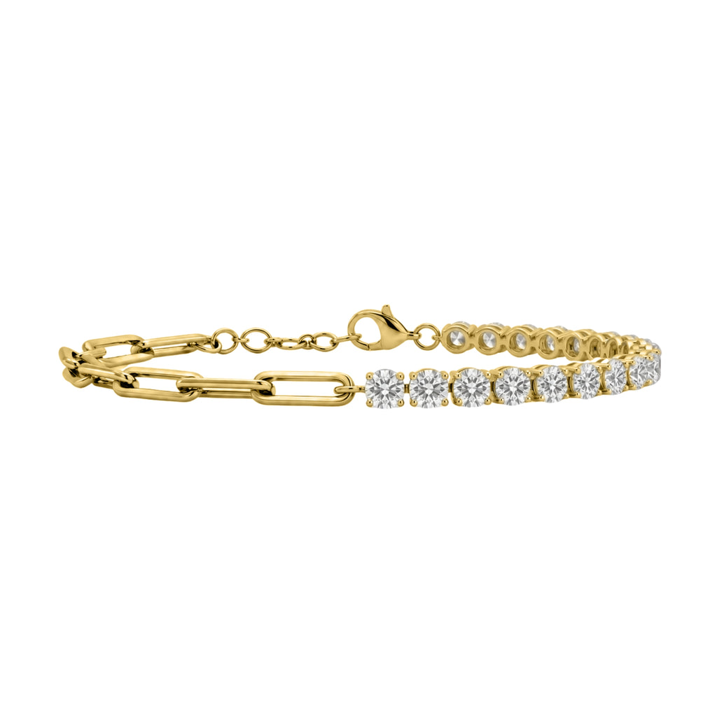 3 ctw Mixed Cut Chain Bracelet