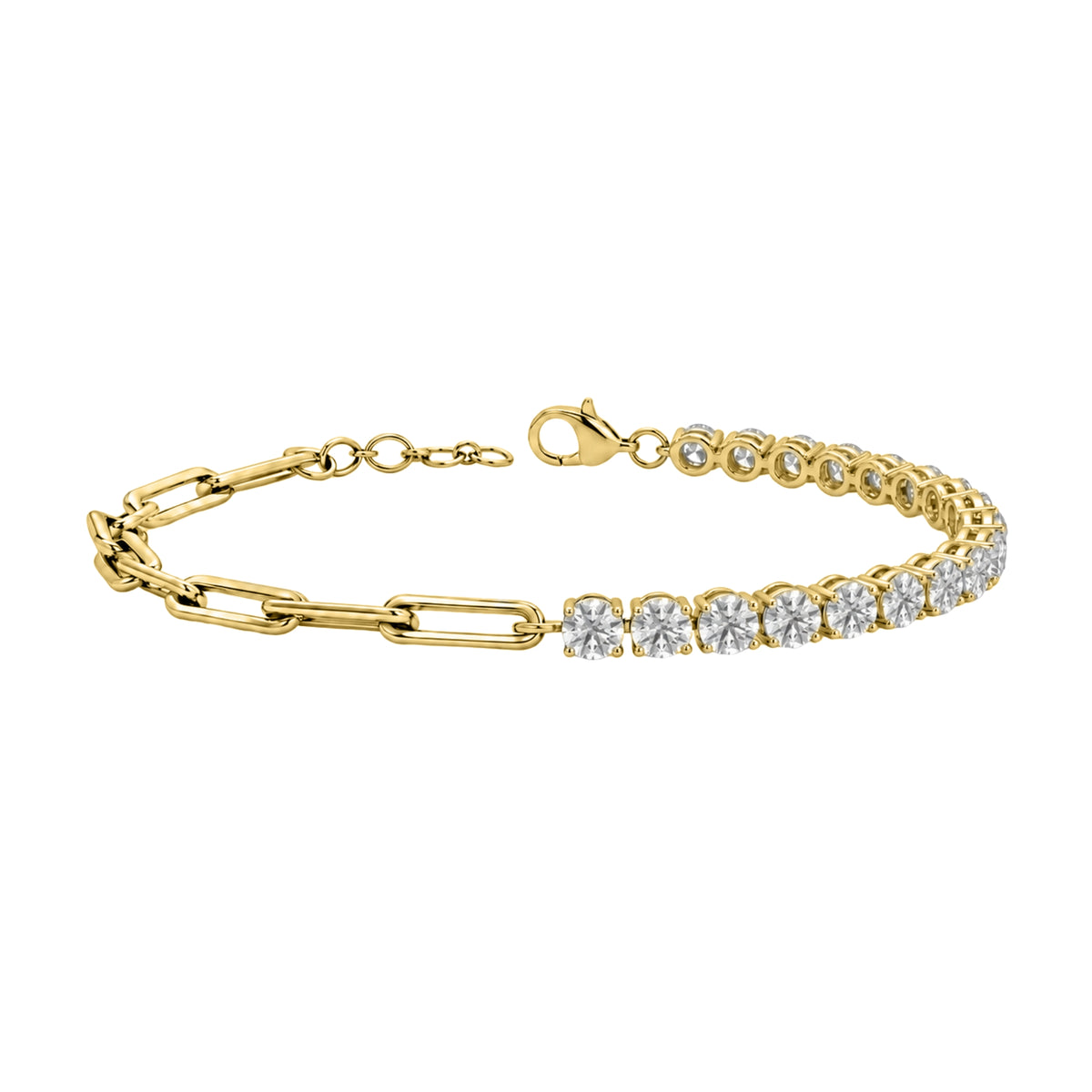 3 ctw Mixed Cut Chain Bracelet