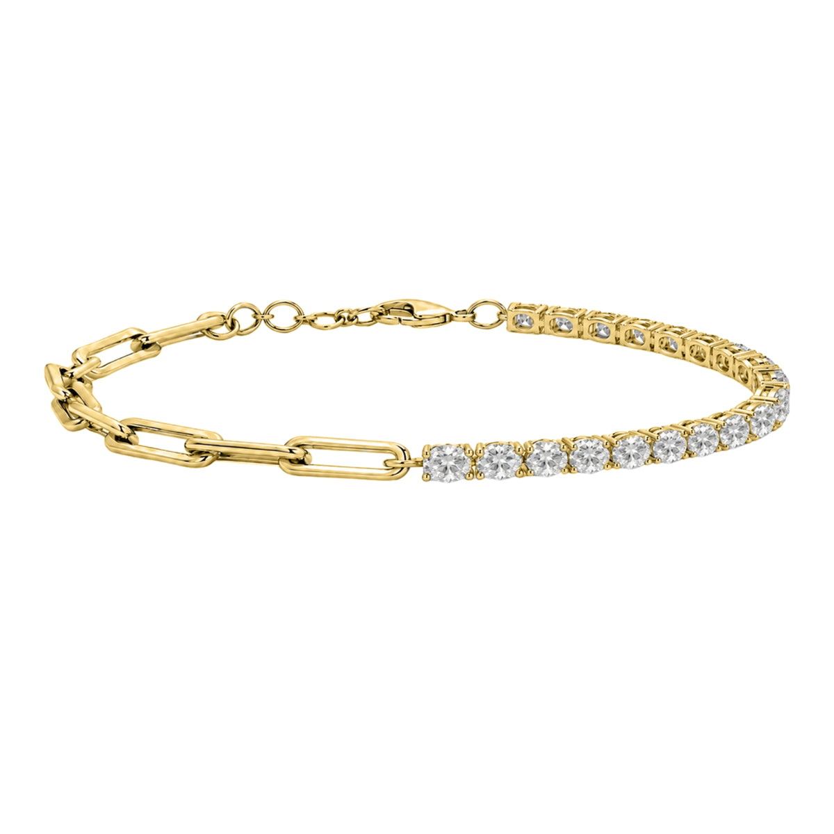 3 ctw Mixed Cut Chain Bracelet