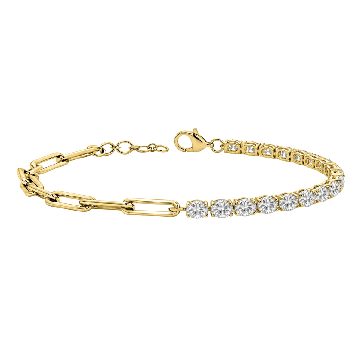 3 ctw Mixed Cut Chain Bracelet