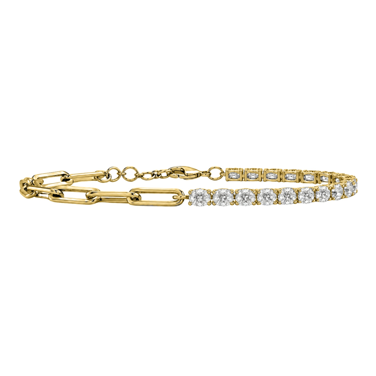 3 ctw Mixed Cut Chain Bracelet