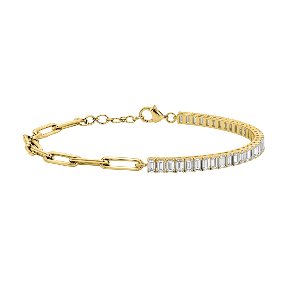 3 ctw Mixed Cut Chain Bracelet