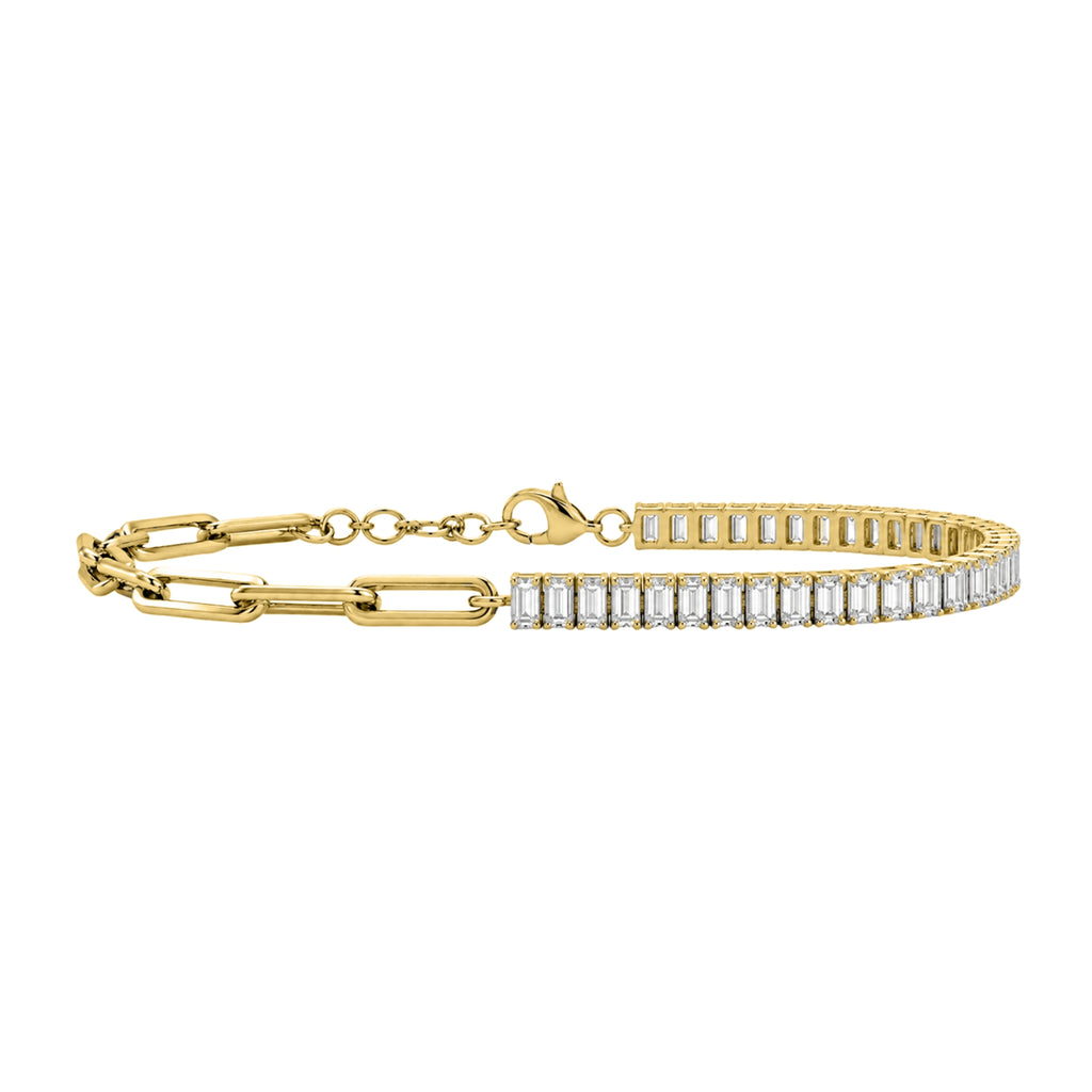 3 ctw Mixed Cut Chain Bracelet
