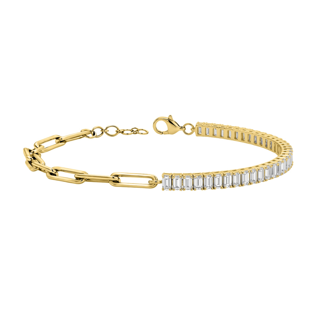 3 ctw Mixed Cut Chain Bracelet