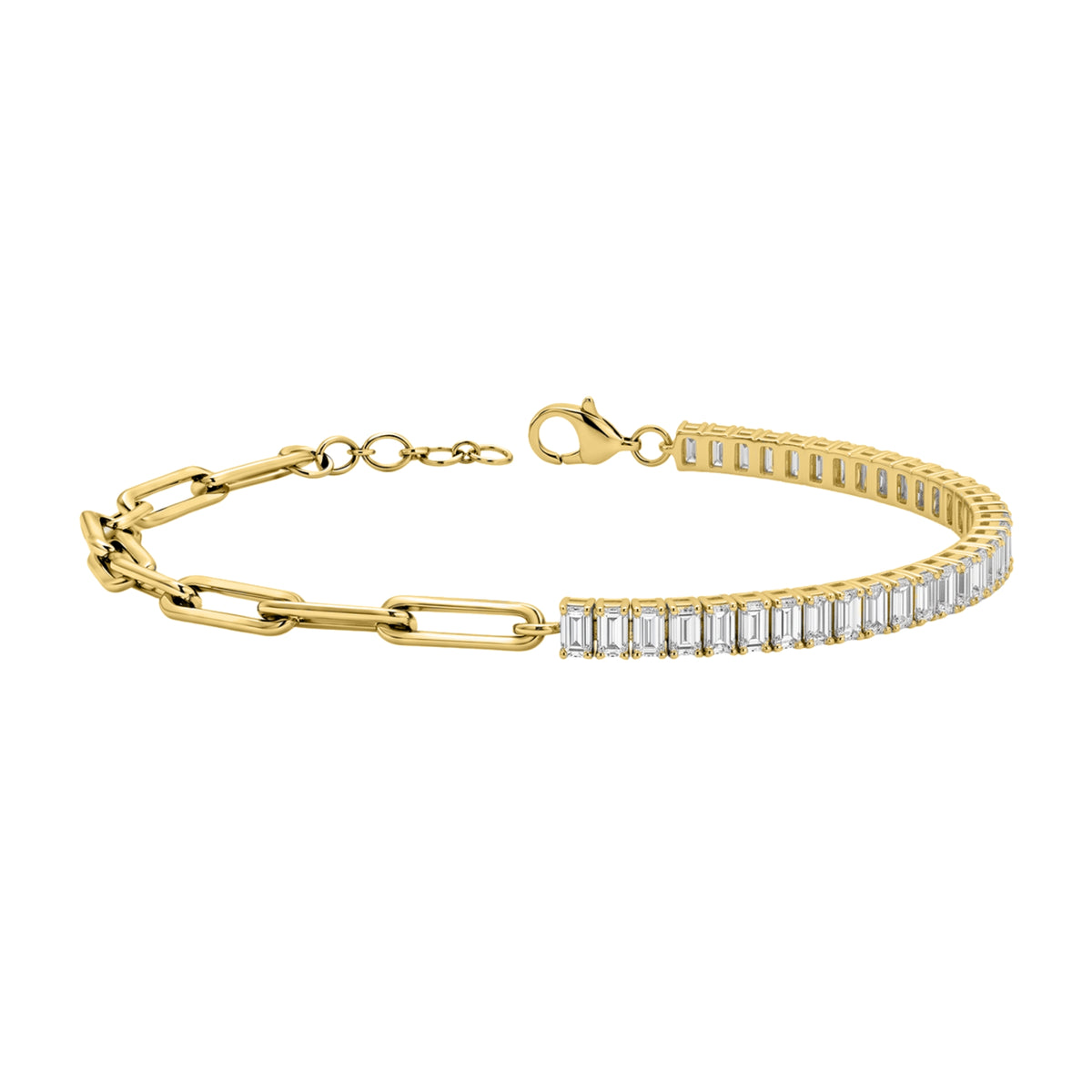 3 ctw Mixed Cut Chain Bracelet