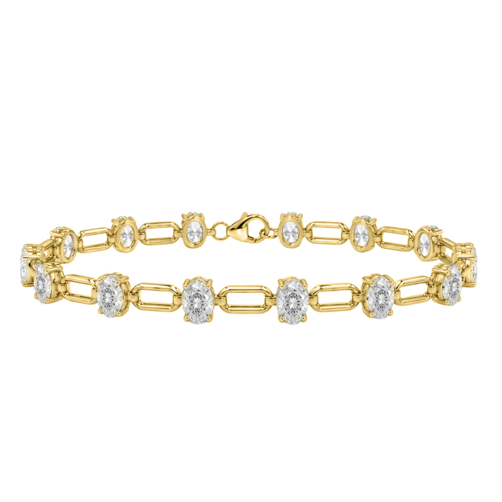 3 ctw Mixed Cut Link Bracelet